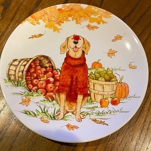Fall harvest dog plate